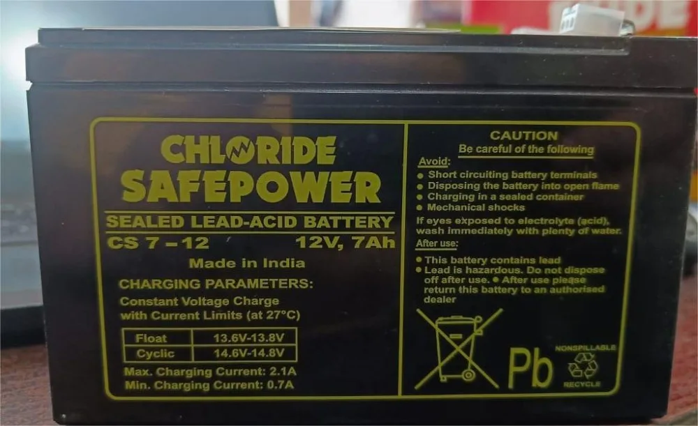 Exide Chloride (CS7-12) 7 AH
