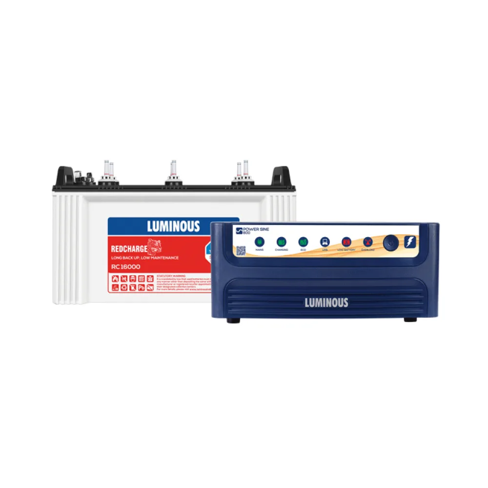 Luminous combo (PowerSine 800 sine wave Inverter + RC16000 - 135AH)